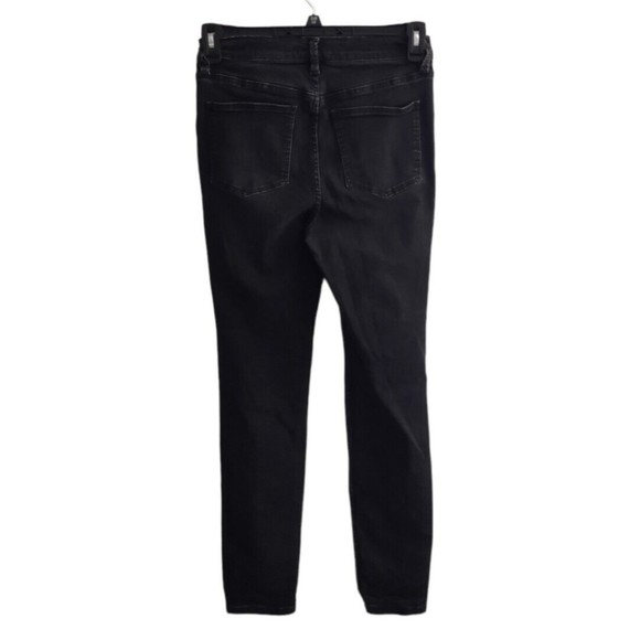 Free People Black Distressed Boyfriend Jeans Womens 30 Denim Frayed - Picture 6 of 6